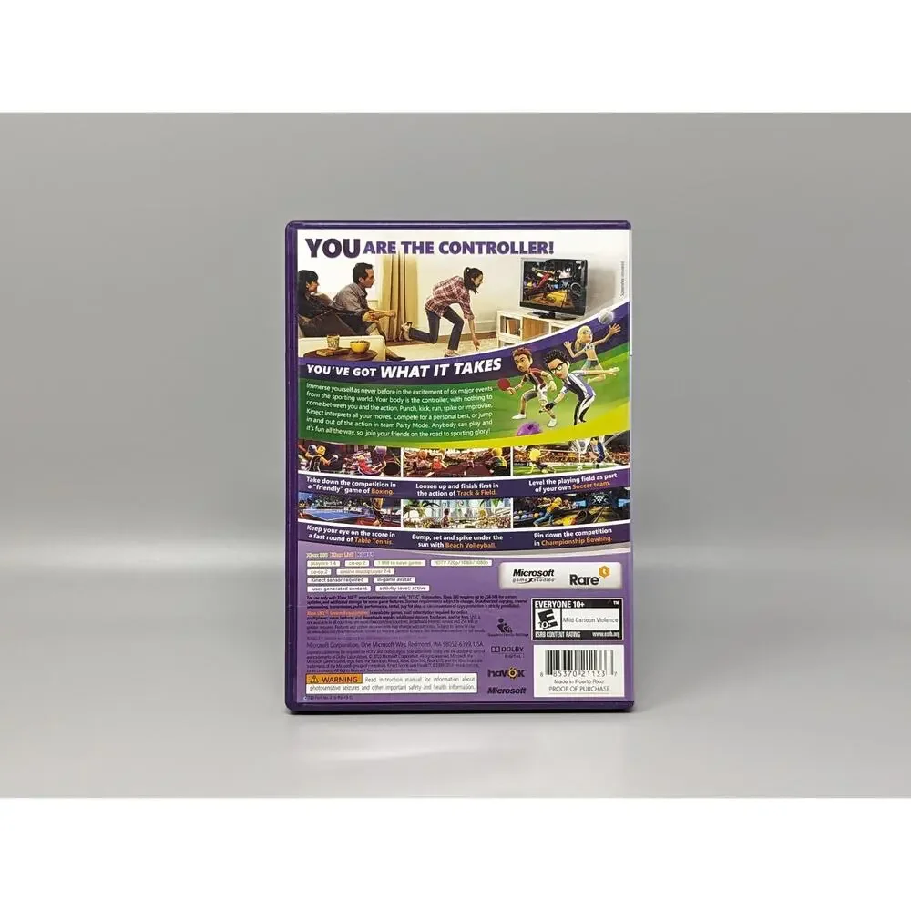 Kinect Sports (Xbox 360, 2010) Complete Manual Tested